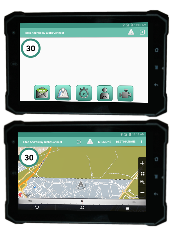 Ecran embarqué tactile Android assistant chauffeurs véhicules